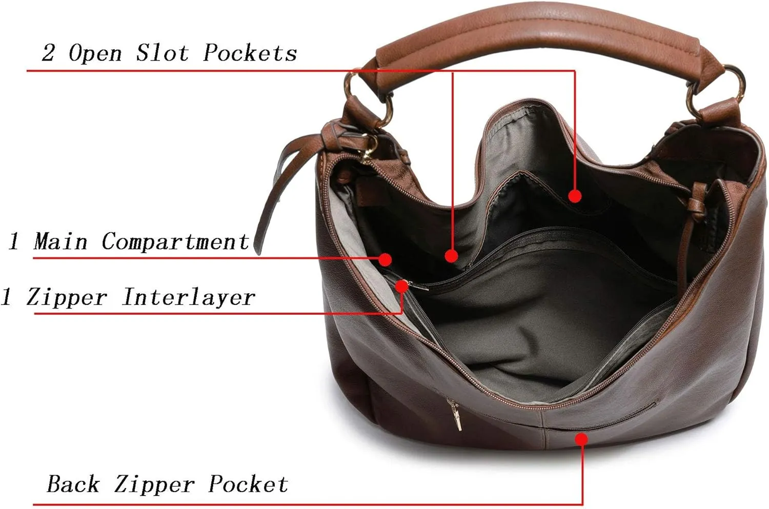 Women Hobo Bags Oversized Leather Handbags PU Crossbody Shoulder Totes Winter Stylish Purses