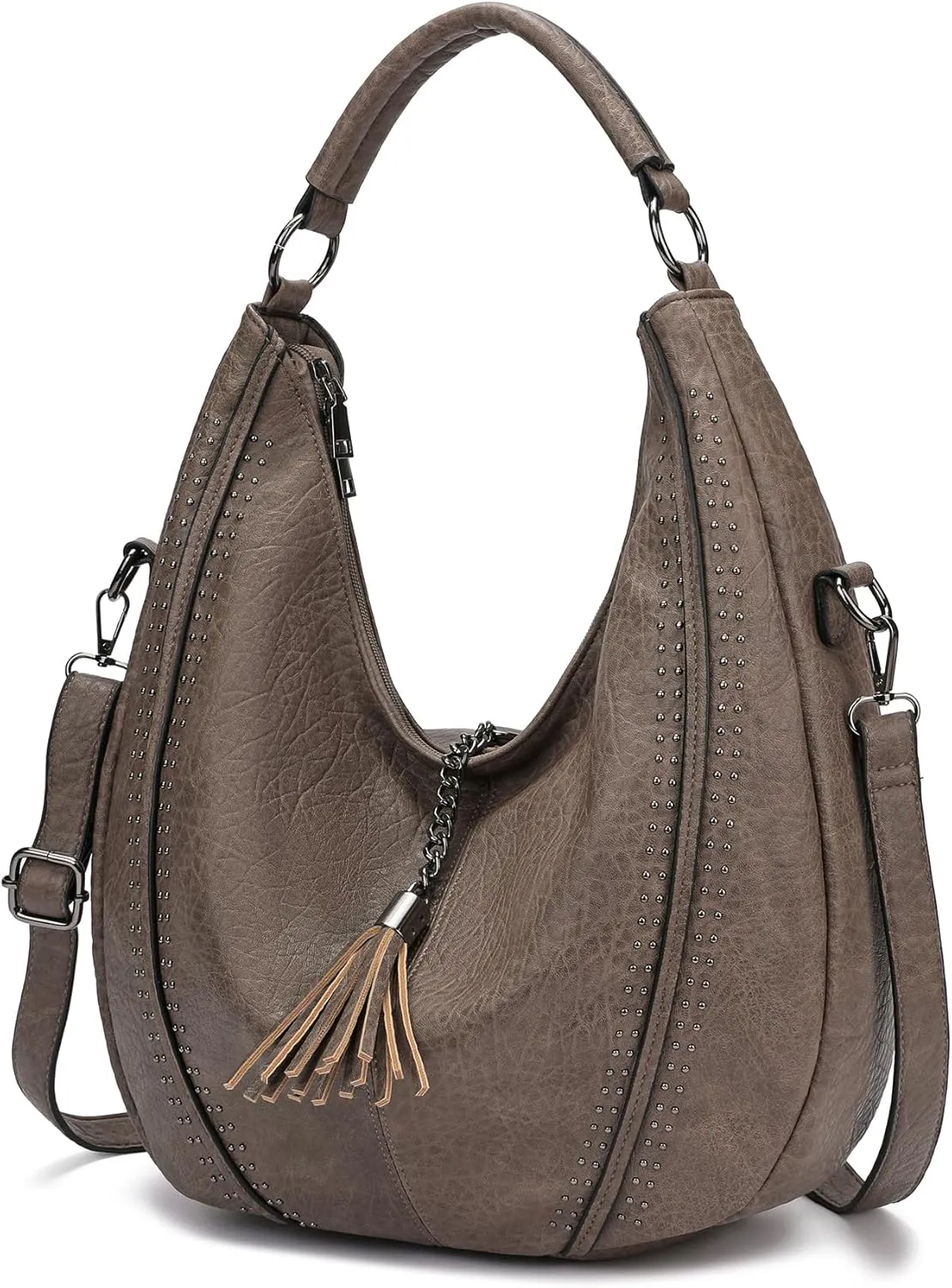 Women Hobo Bags Oversized Leather Handbags PU Crossbody Shoulder Totes Winter Stylish Purses