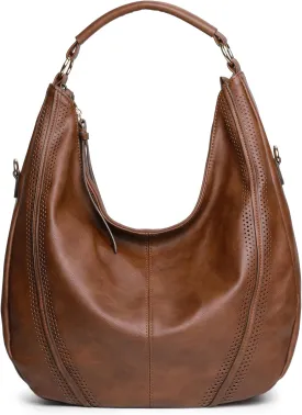 Women Hobo Bags Oversized Leather Handbags PU Crossbody Shoulder Totes Winter Stylish Purses