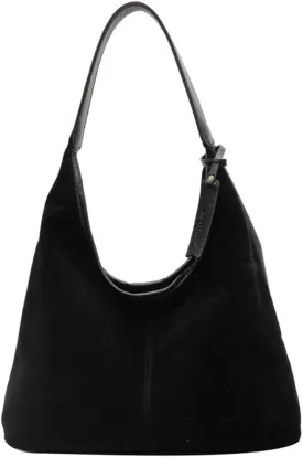 Women's Faux Suede Shoulder Bag Retro Underarm Purse Slouchy Hobo Crossbody Magnetic Closure Tote Bag Large Capacity Handbag