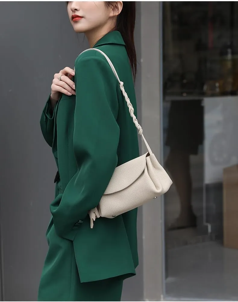 Women's Mini Leather Handbag Shoulder Crossbody Underarm Bag Hobo Pillow Bag Versatile Clutch Casual Chic Stylish Pendant