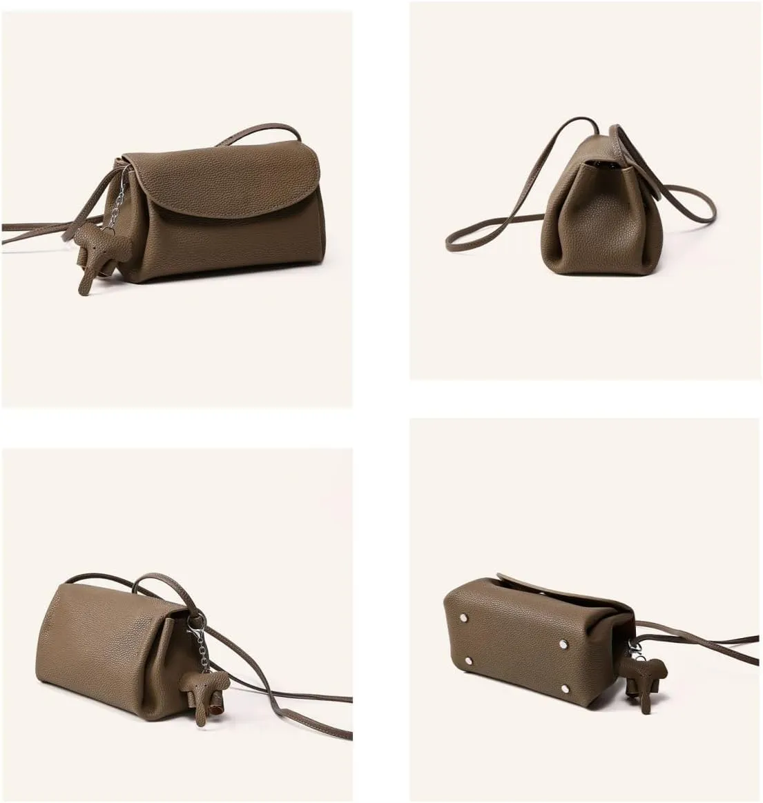 Women's Mini Leather Handbag Shoulder Crossbody Underarm Bag Hobo Pillow Bag Versatile Clutch Casual Chic Stylish Pendant