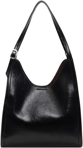YFGBCX Leather Hobo Bags for Women, Vegan Leather Tote Bag Slouchy Shoulder Bag Bucket Bag Can Stand Upright