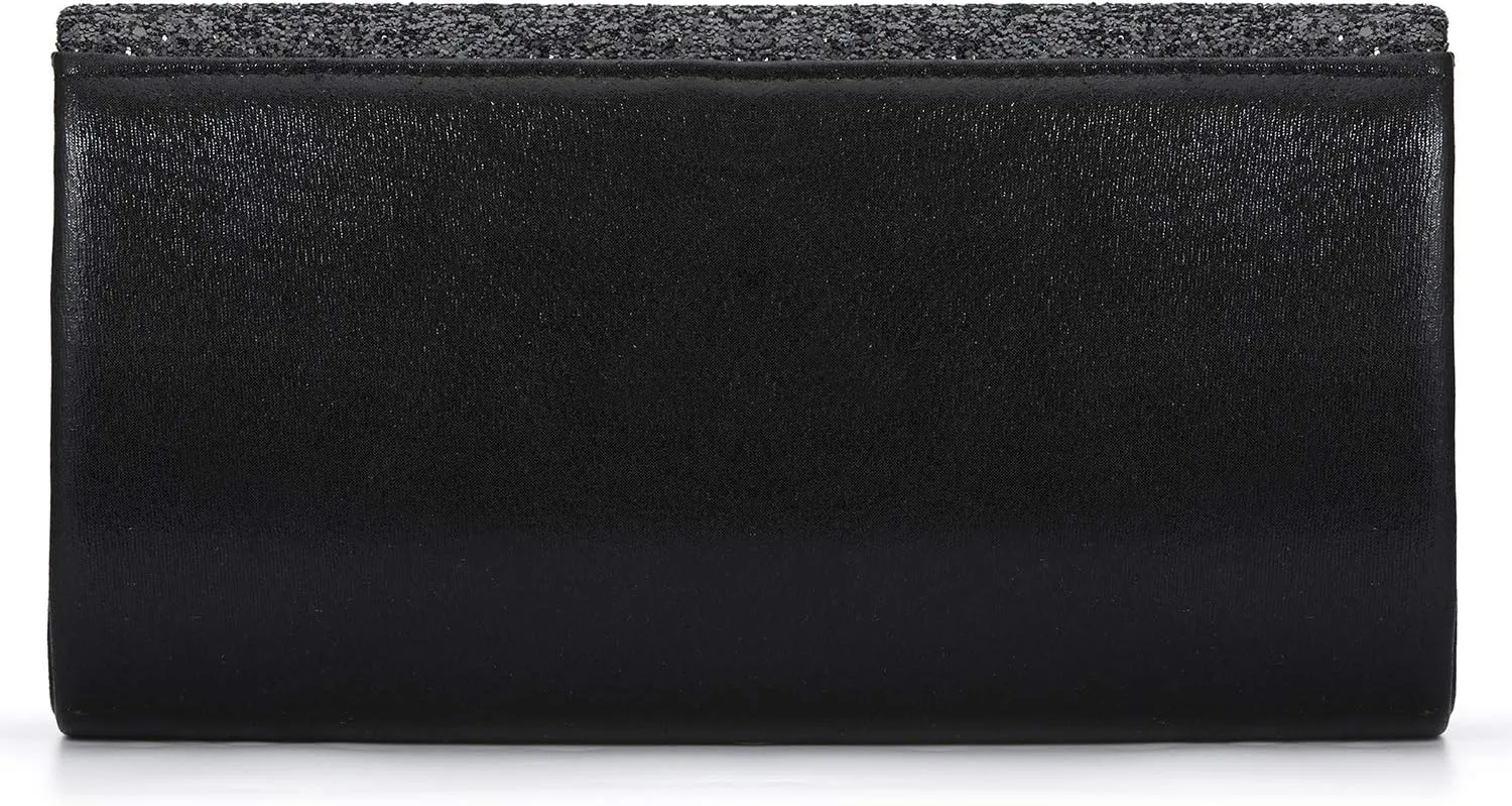 ZIUMUDY Women's Sparkle Evening Bags Envelope Clutches Shoulder Chain Handbag Bridal Wedding Purse