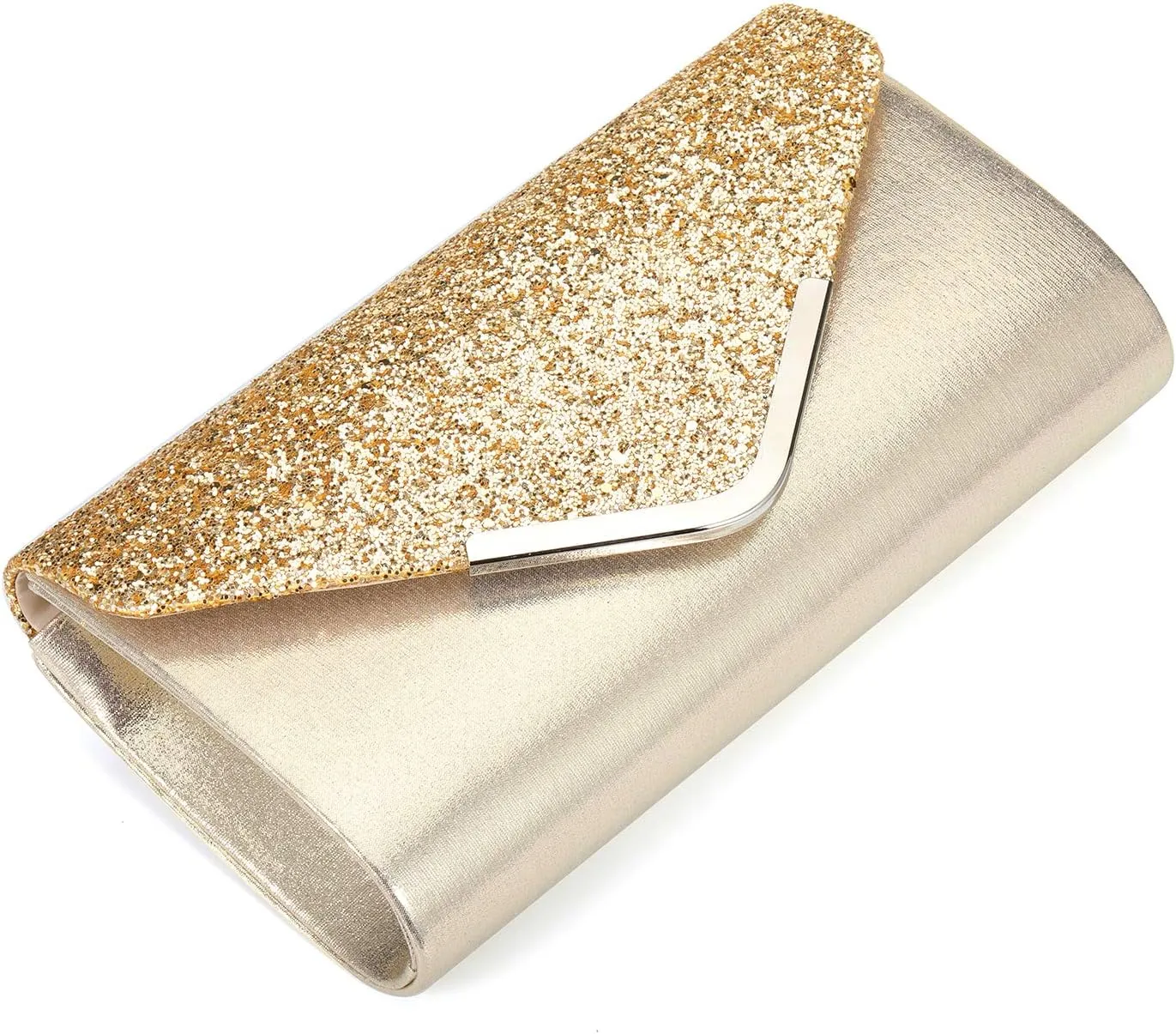 ZIUMUDY Women's Sparkle Evening Bags Envelope Clutches Shoulder Chain Handbag Bridal Wedding Purse