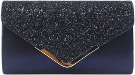 ZIUMUDY Women's Sparkle Evening Bags Envelope Clutches Shoulder Chain Handbag Bridal Wedding Purse